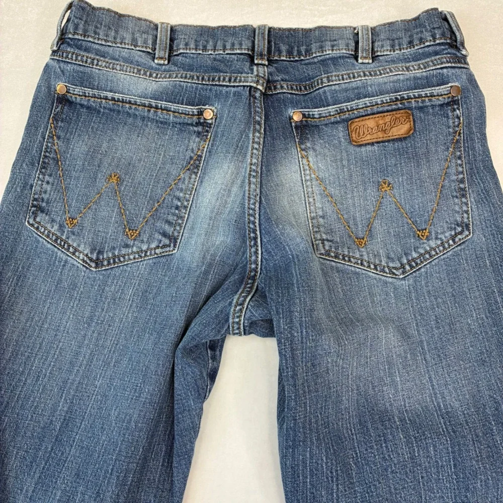 Wrangler Retro Relaxed Bootcut Jeans‎ Mens 34x31 Blue Stretch Western Denim